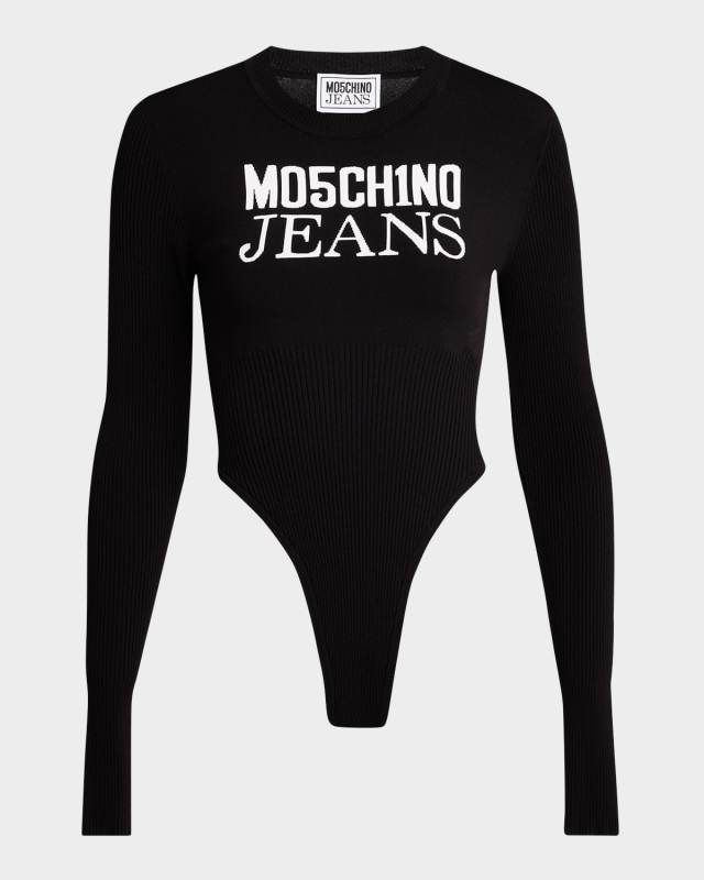 Long-Sleeve Logo Bodysuit